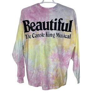 Beautiful The Carole King Musical Spirit Jersey Womens Large Long Sleeve Tie Dye